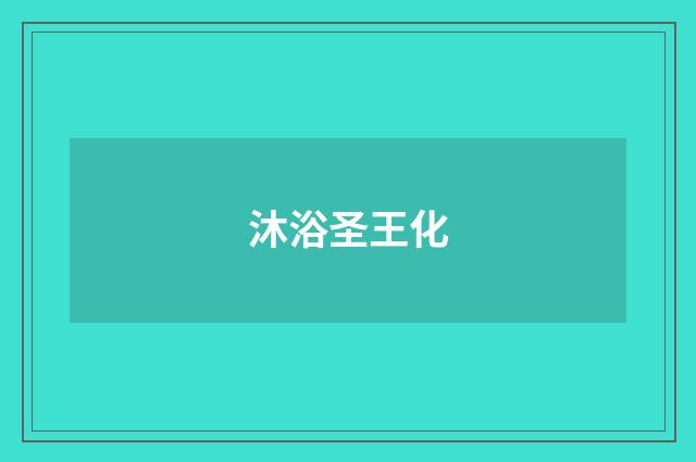 沐浴圣王化