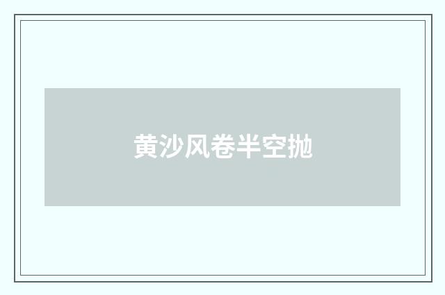 黄沙风卷半空抛