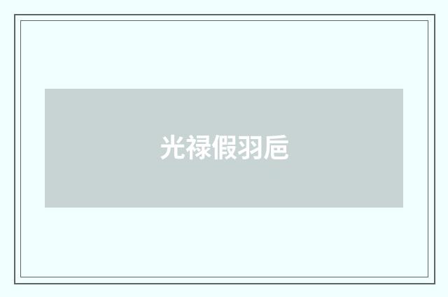 光禄假羽巵