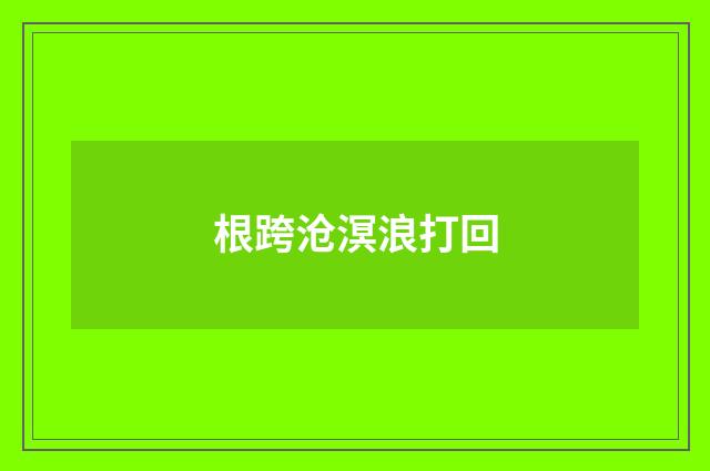 根跨沧溟浪打回