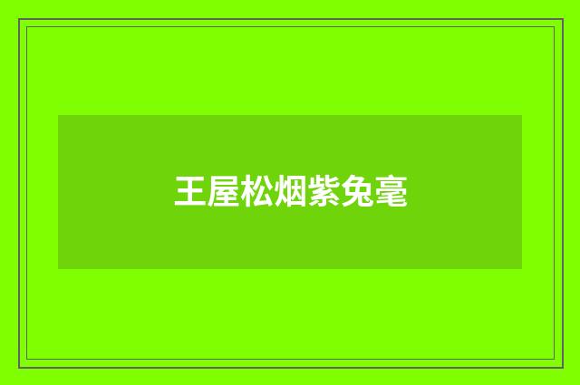 王屋松烟紫兔毫
