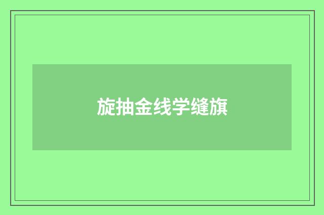 旋抽金线学缝旗