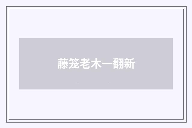 藤笼老木一翻新
