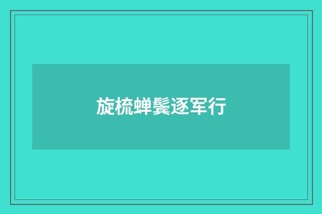 旋梳蝉鬓逐军行