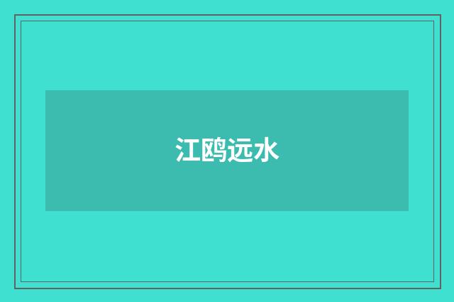 江鸥远水