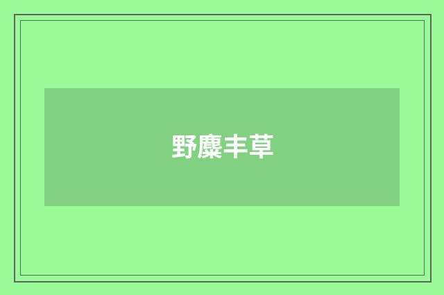 野麋丰草