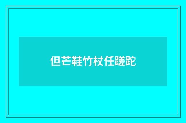 但芒鞋竹杖任蹉跎