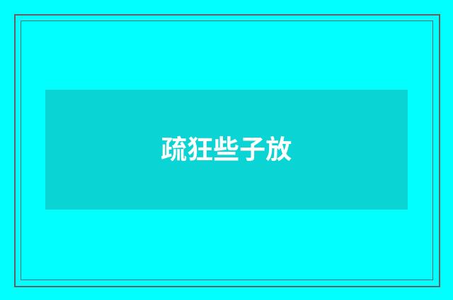 疏狂些子放