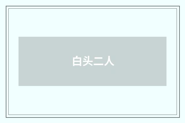 白头二人