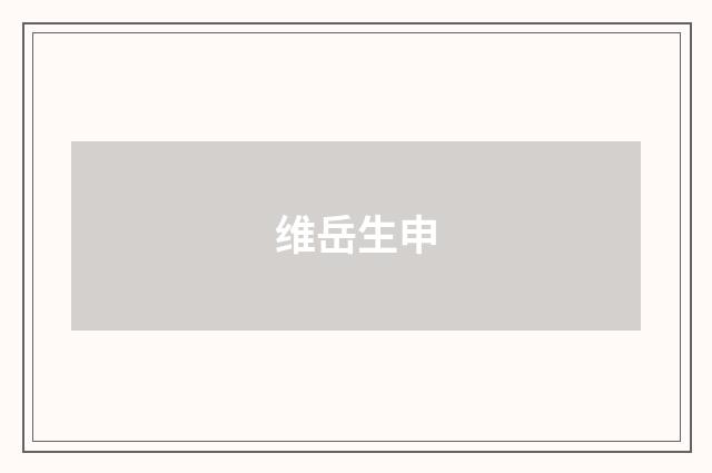 维岳生申
