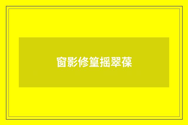 窗影修篁摇翠葆