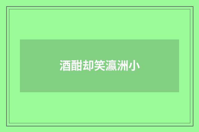 酒酣却笑瀛洲小