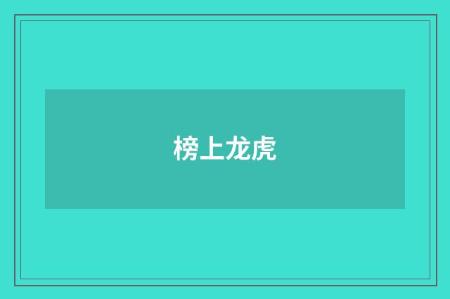 榜上龙虎
