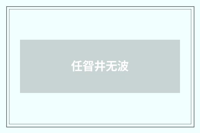 任眢井无波
