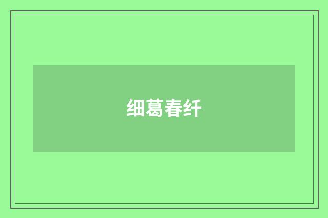 细葛春纤