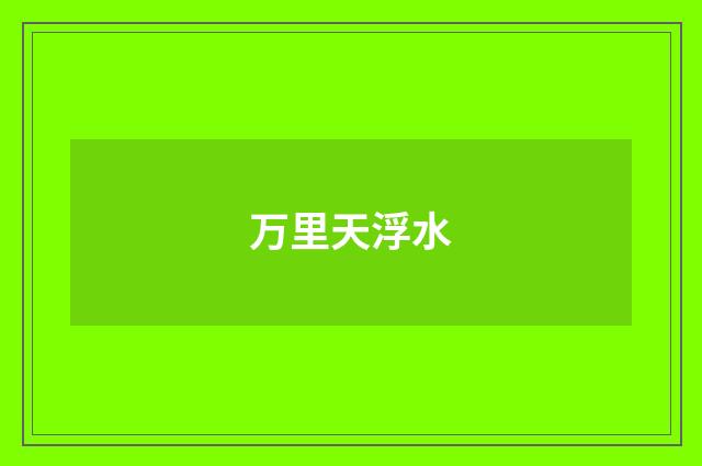 万里天浮水
