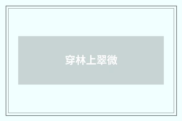 穿林上翠微