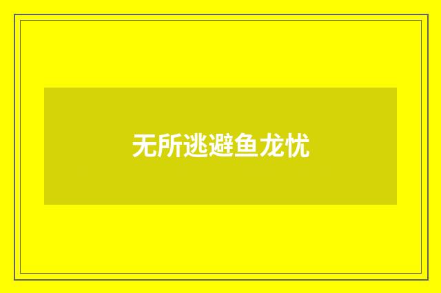 无所逃避鱼龙忧