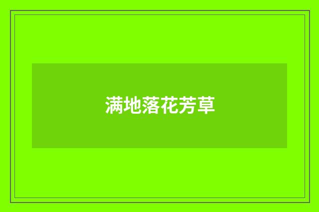 满地落花芳草