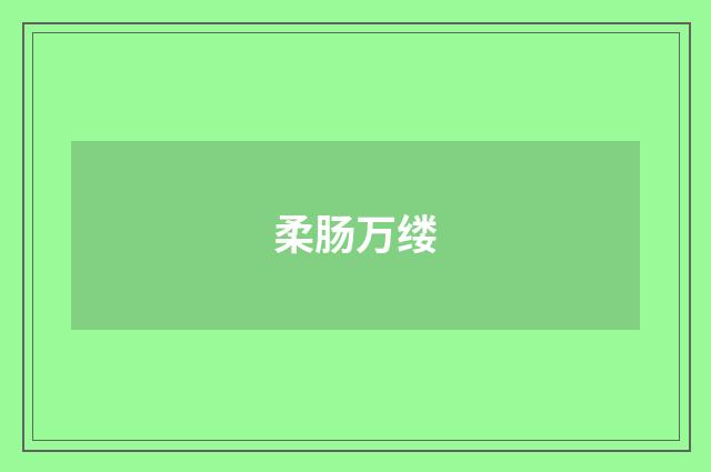 柔肠万缕