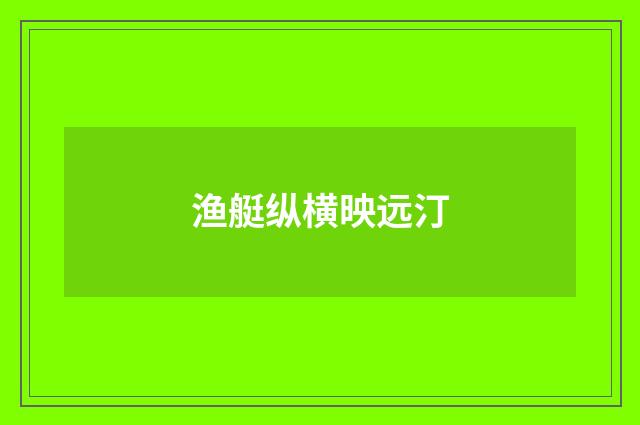 渔艇纵横映远汀
