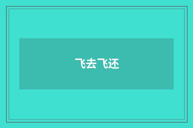 飞去飞还