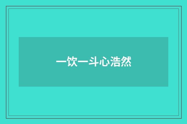一饮一斗心浩然