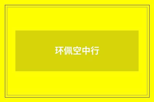 环佩空中行
