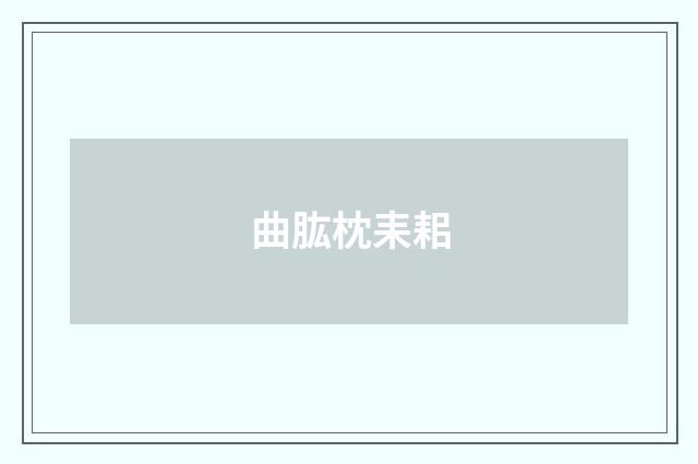 曲肱枕耒耜