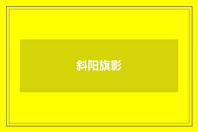斜阳旗影