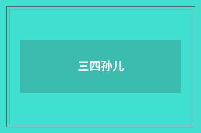 三四孙儿