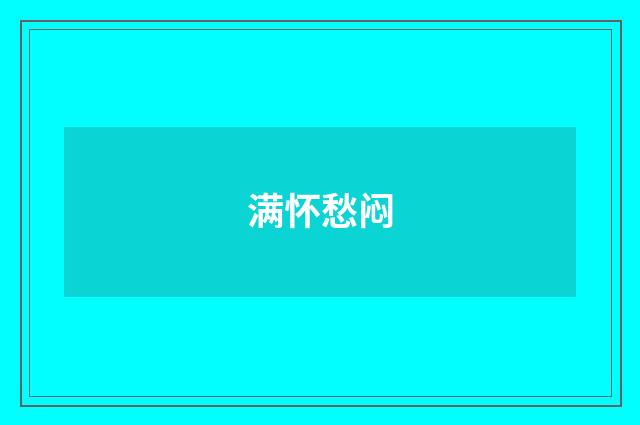 满怀愁闷
