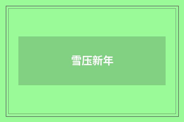 雪压新年