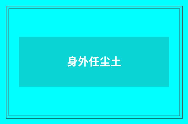 身外任尘土