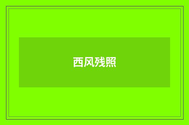 西风残照
