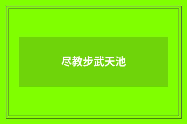 尽教步武天池