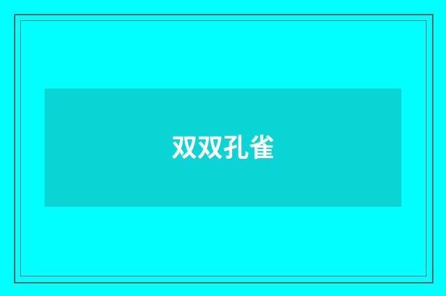 双双孔雀