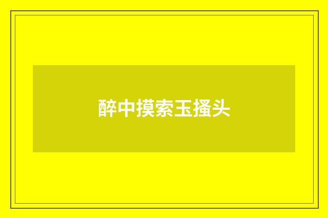 醉中摸索玉搔头