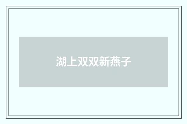 湖上双双新燕子