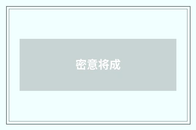 密意将成