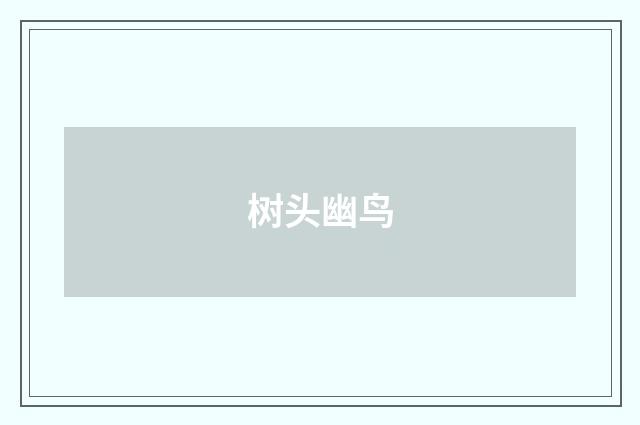 树头幽鸟