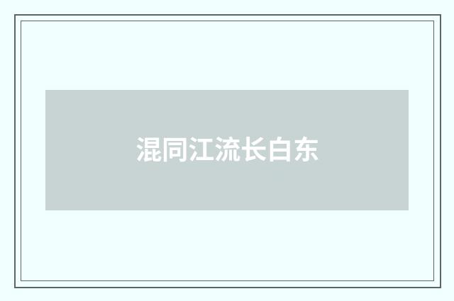 混同江流长白东