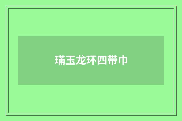 璊玉龙环四带巾