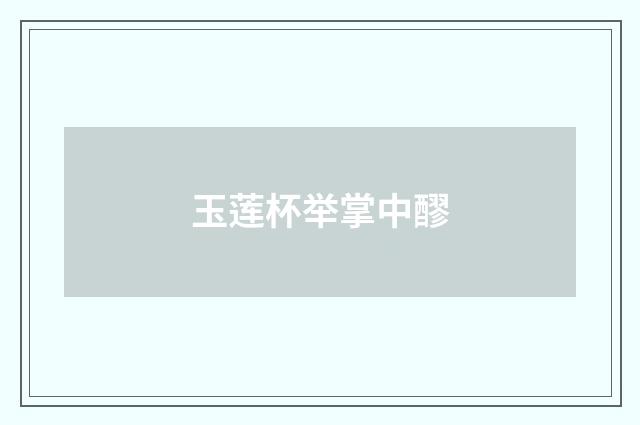 玉莲杯举掌中醪