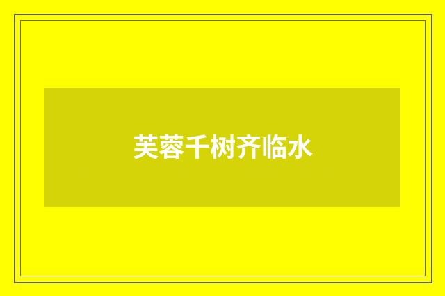 芙蓉千树齐临水
