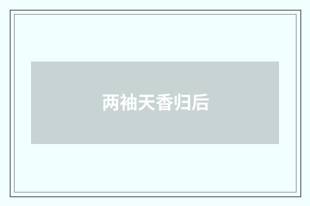 两袖天香归后