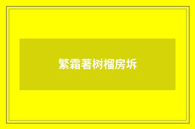 繁霜著树榴房坼