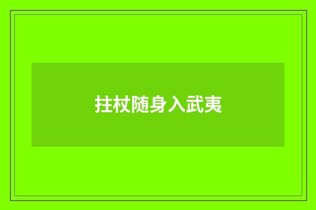 拄杖随身入武夷