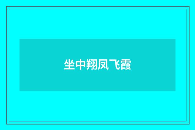 坐中翔凤飞霞