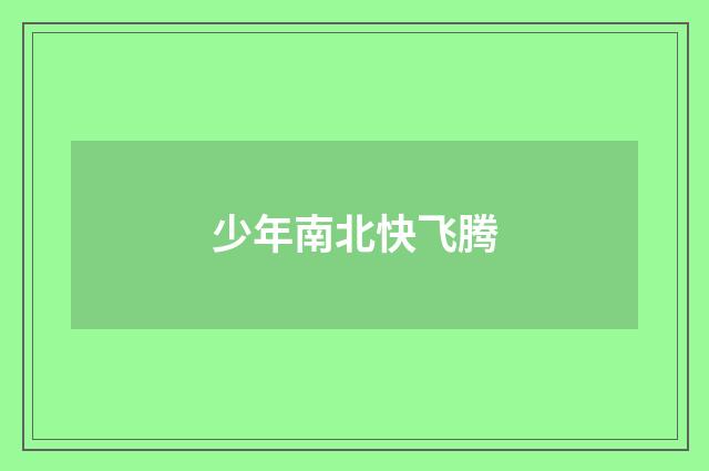 少年南北快飞腾